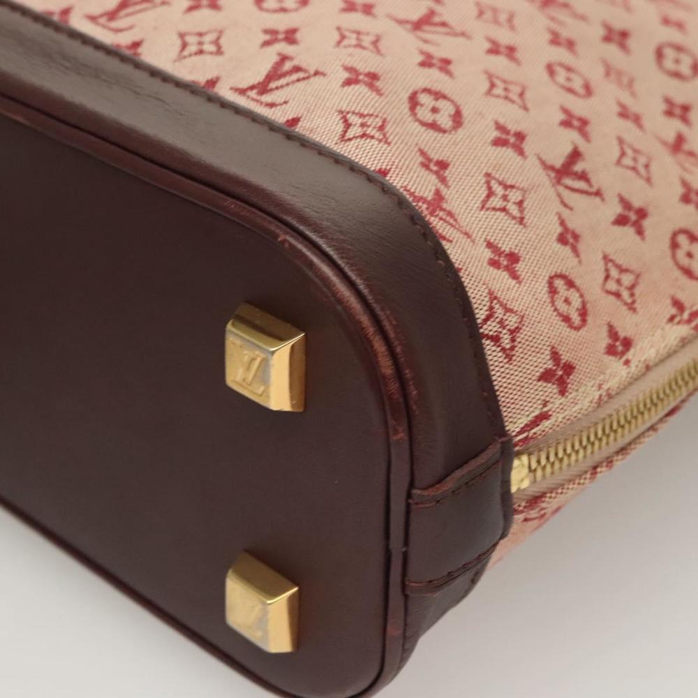 LOUIS VUITTON Monogram Mini Alma Haut Hand Bag Red M92204 LV Auth 129888 - Picture 12 of 16